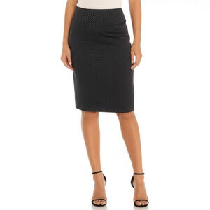 M MAGASCHONI Skirt Womens Size M Black White Knit Pencil Classic Pull On